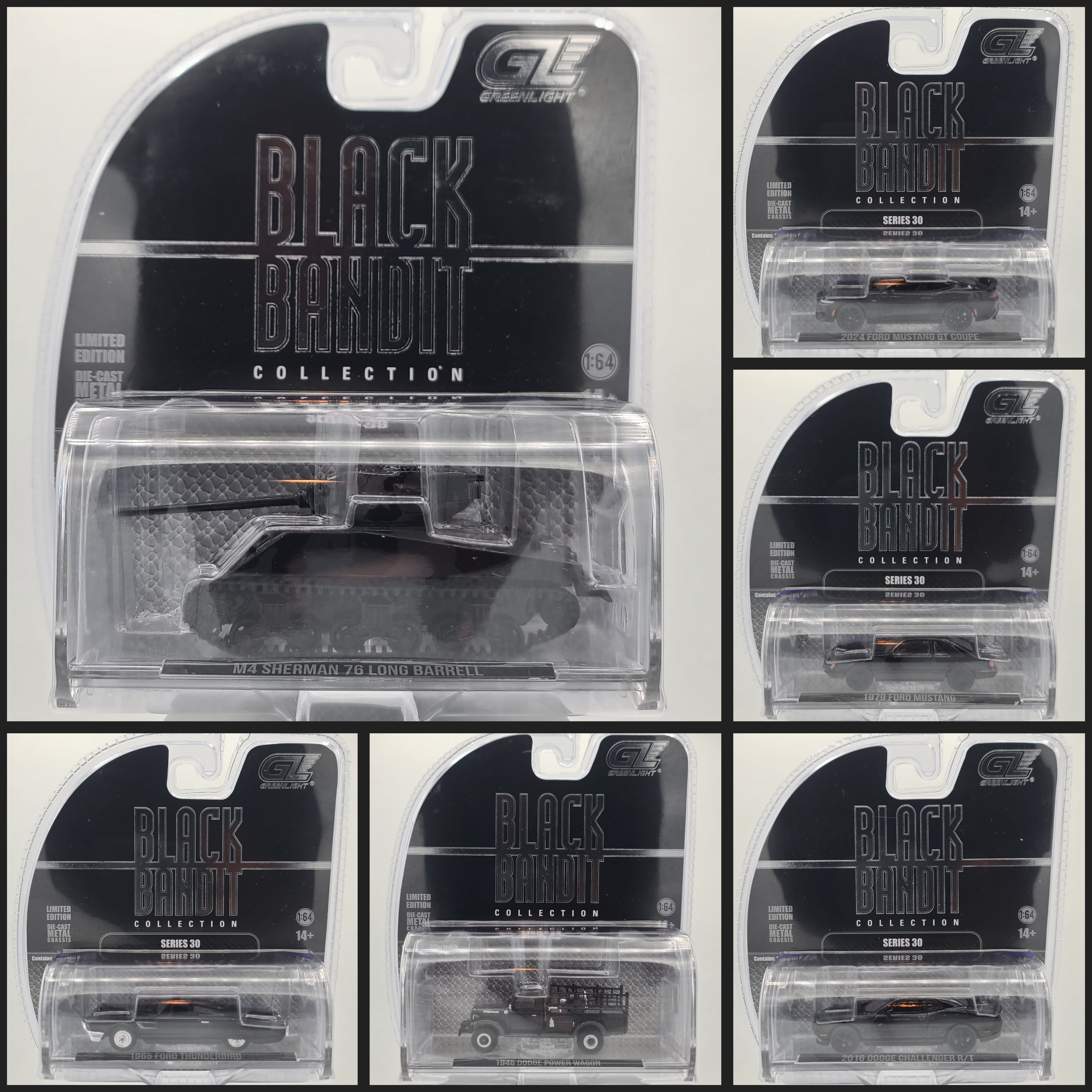 GreenLight - 2025 Black Bandit Series 30 - Complete Set of 6 - 1:64 scale